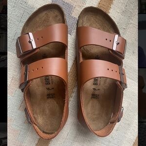 Birkenstock Milano in Pecan size 38 Narrow